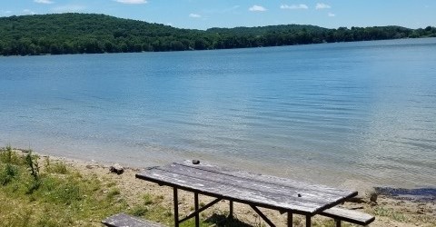 Scenic Picnic View on Fish Lake