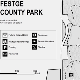 Portion of Park Brochure Map of Festge County Park
