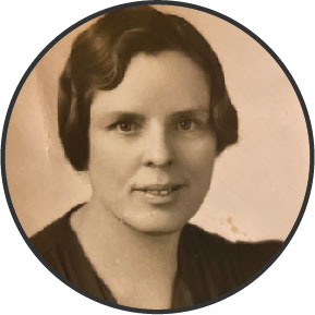 Black and white photo of Mary