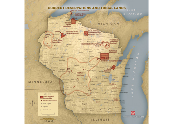 Map of the current reservations and tribal lands