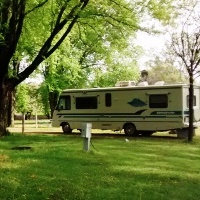 Camper at Mendota County Park Campground