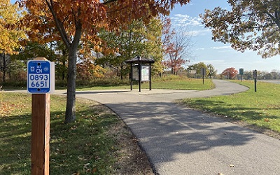 ELM at Capital City State Trail (installed on post)