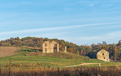 Ruins of a former farmstead