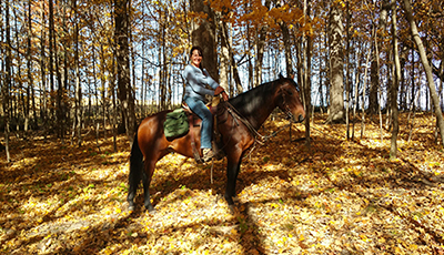 Riding at Donald County Park (courtesy Jess Starks)