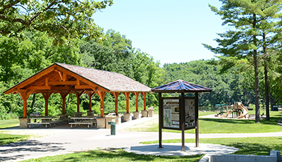 Shelter at Stewart Lake County Park (courtesy Samantha Haas)