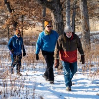 Winter hiking at Prairie Moraine County Park